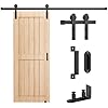 I-shape Black Heavy Duty Sliding Barn Door Hardware Kit